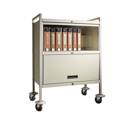 Wagen für Patientenakten - PrivacyLine™ - Carstens - Transfer / Lager / mit 2 Regalbrettern