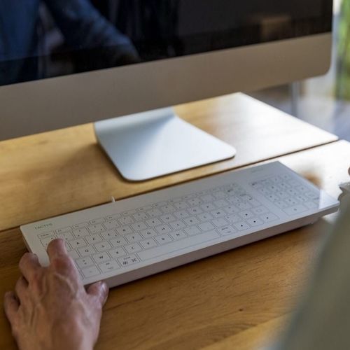 Medizinische Tastatur / Glas - SLIM 711 - TACTYS - mit Ziffernblock / desinfizierbar / USB
