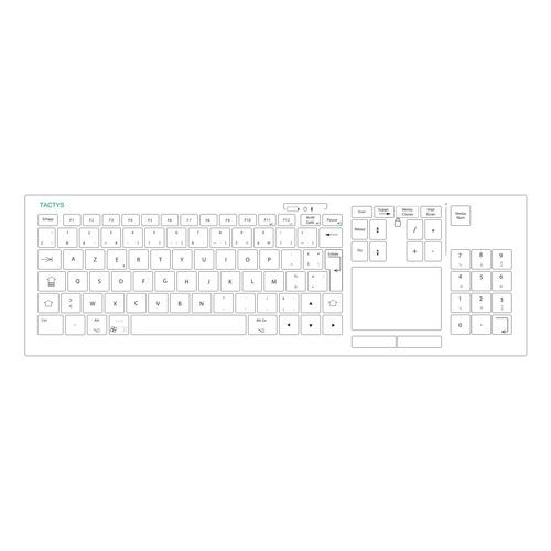 Medizinische Tastatur / Touchpad - SLIM 1023 - TACTYS - mit Ziffernblock / Glas / kabellos