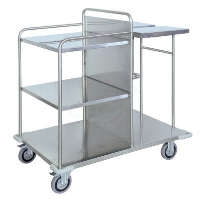 Sackhalterwagen für Kliniken - ARTOSF003B - Carmeccanica S.r.l. - Transport / mit 3 Regalbrettern / 2 Säcke