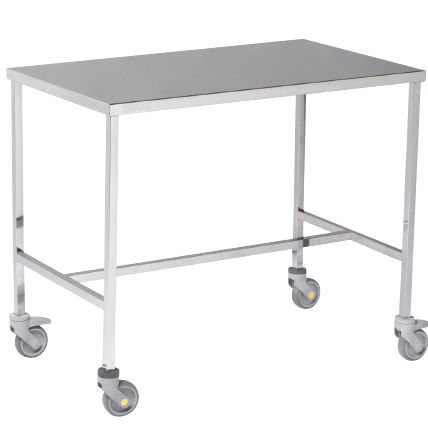 Wagen für OP-Saal - TABLE À INSTRUMENTS INOX - Socommed  - für Instrumente / mobil / höhenverstellbar