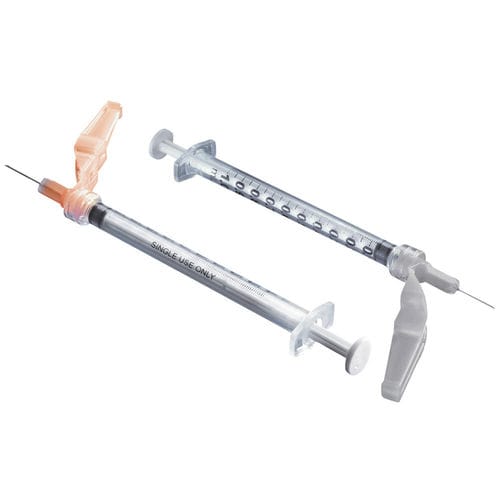 Hypodermische Spritze - 412 series - Smiths Medical Surgivet - 1 ml / Sicherheit / mit fester Nadel