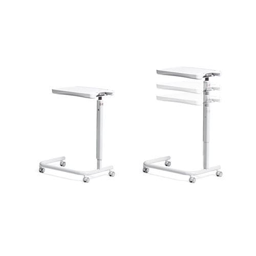 Pneumatischer Betttisch - Pronto - Mis Medical - auf Rollen / höhenverstellbar