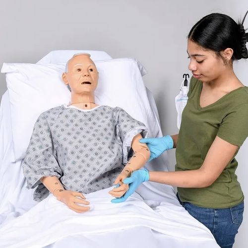 Trainingspuppe für Allgemeinpflege - Life/form® GERi™ - Nasco - für Tracheotomie / für Auskultation / für intramuskuläre Injektion