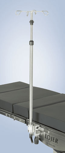 Schienenmontierter Infusionsständer - AI2020 - Lojer - 4 Haken / Edelstahl