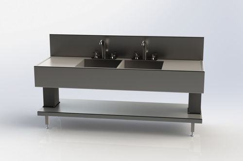 Dekontaminations-Spüle - Neocare - STERIS - CANTEL - 2 Stationen / Keramik / Edelstahl