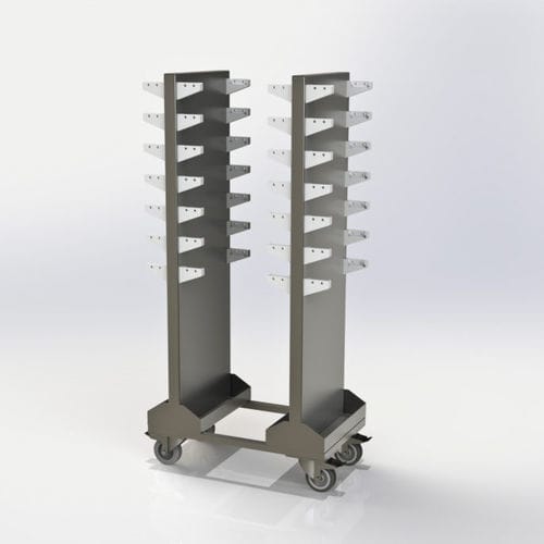 Halter / Für medizinische Instrumente - HSRACKWM - STERIS - CANTEL - Lager / mobil / Edelstahl