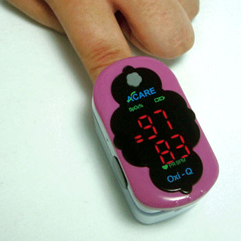 Fingerpulsoximeter - Oxi-Q - Acare - medizinisch / batteriebetrieben / drahtlos