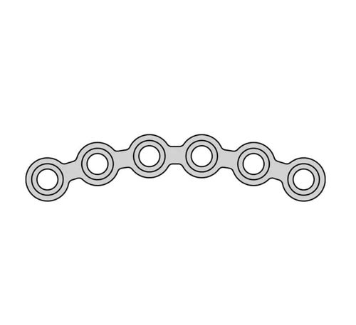 Kompressionsplatte für Gesichtsskelett - A110 03 35 series - Aysam Orthopaedics - mit Verriegelung / Metall