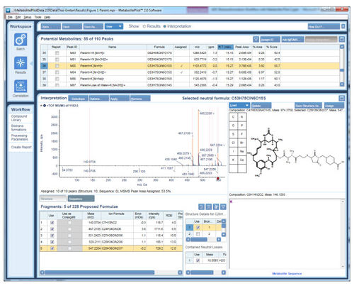 Analysesoftware - MetabolitePilot™ - SCIEX - Visualisierung / Interpretation / für Massenspektrometrie