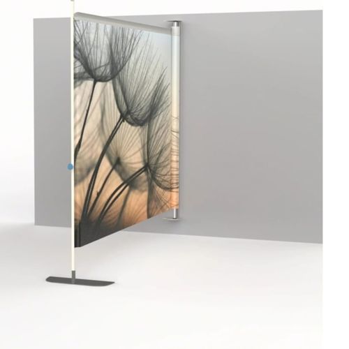 Zusammenklappbarer Medizinischer Bettschirm - KwickScreen Kin - Nurture - Steelcase - deckenmontiert / 1 Flügel