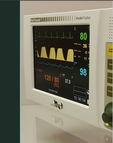Multiparameter-Monitor / für Veterinärmedizin - VetTrends® V plus - SystemVET - kompakt / EKG / TEMP