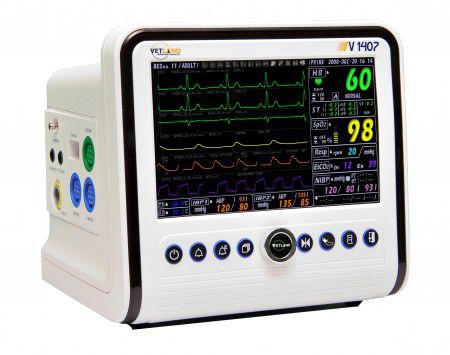 Tragbarer Multiparameter-Monitor - V1407 - Vetland Medical - kompakt / EKG / RESP