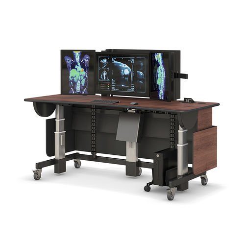 Medizinisch Computer-Arbeitsplatz - ET7234_B_3_DX - AFC Industries - für medizinische Bildgebung / höhenverstellbar / mobil