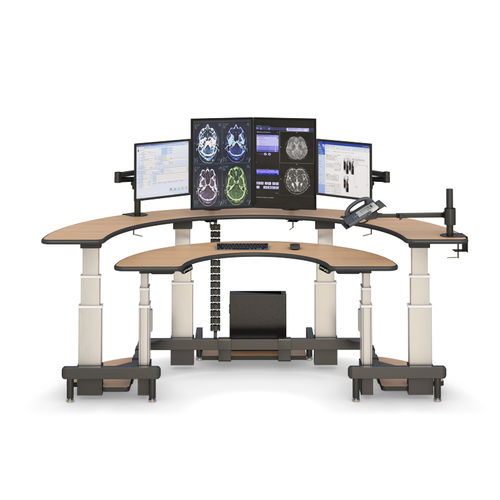 Medizinisch Computer-Arbeitsplatz - DTHM9346-101 - AFC Industries - für Radiologie / höhenverstellbar / mobil