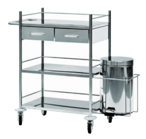 Vielzweckwagen - CU.30.309I - Orla Equipamientos Clínicos - Abfall / Edelstahl / Abfalleimer