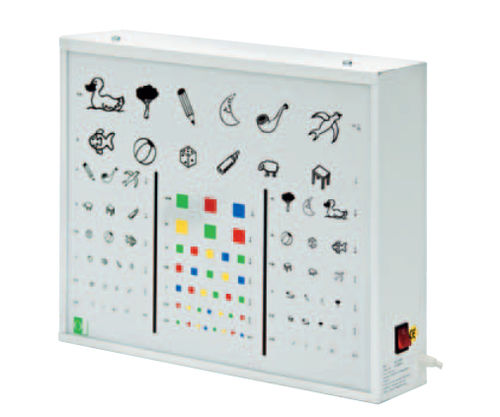 Sehprobentafel mit Hintergrundbeleuchtung - NO.15.000A, NO.15.000N - Orla Equipamientos Clínicos