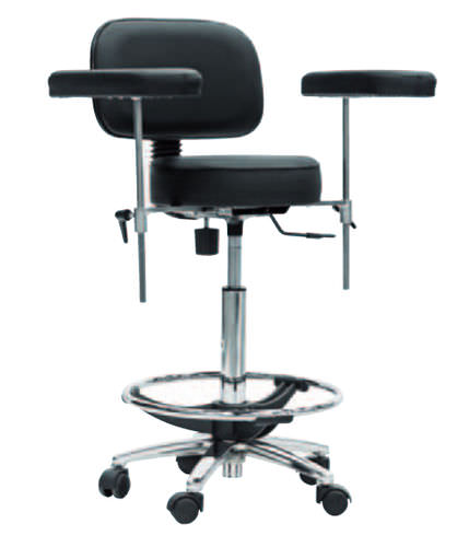 Hocker für Arztpraxis - TQ.575C - Orla Equipamientos Clínicos - OP / höhenverstellbar / mit Armlehnen