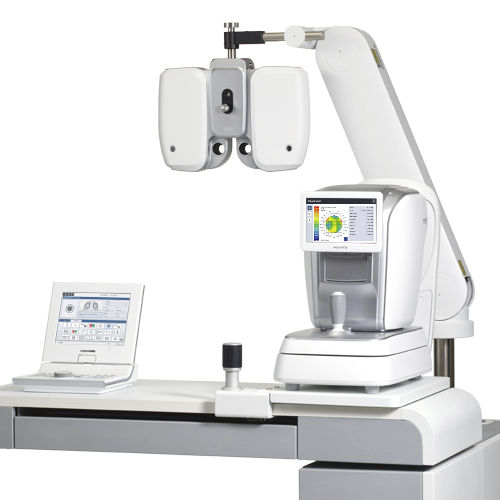 Ophthalmische Arbeitsstation - HRT-7000 - Huvitz - mit Stuhl / mit Monitor / modular