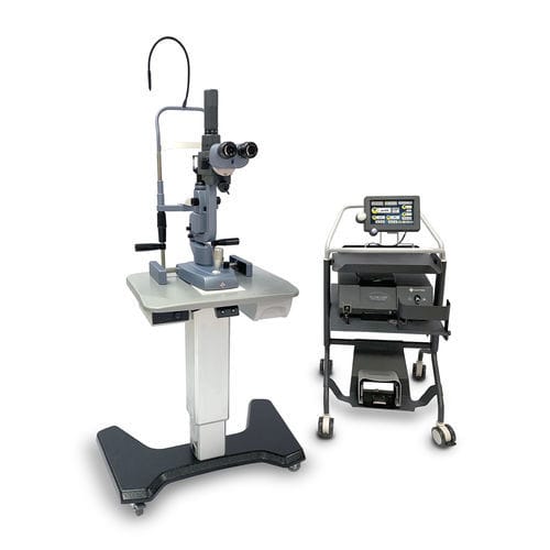 Laser zur retinalen Photokoagulation - LIGHTLas 577 Integrated System  - LIGHTMED Corporation - für Trabekuloplastik / Festkörper / Tischgerät