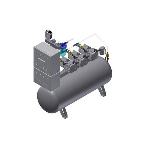 Medizinische Vakuumpumpe - MEDEVICE 3×12 PBO - Bgs General Srl - manuell / Drehschieber / geschmiert