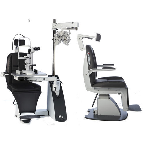 Ophthalmische Arbeitsstation - 2500 COMBO  - S4OPTIK - mit Stuhl / mit Fußstütze / kompakt