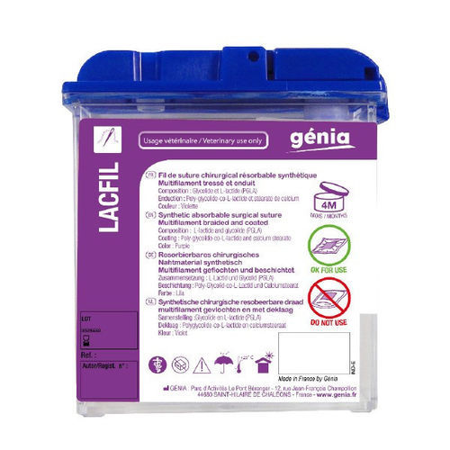 Resorbierbarer Nähfaden - LACFIL - Génia - Veterinärchirurgie / 2 / 0
