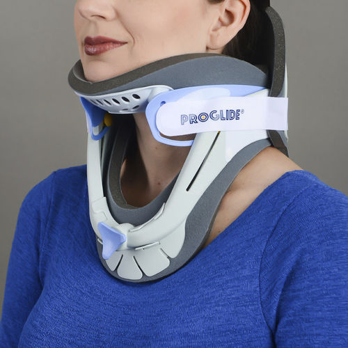 Biegesteif-Zervikalstütze - PROGLIDE® - Optec USA - C4 / mit Tracheotomie / mit Kinnstütze