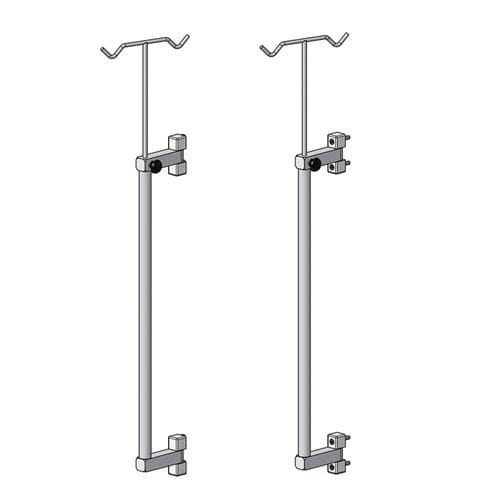 Wandmontierter Infusionsständer - Everest Tecnovet - 2 Haken / für Tierkäfige / zusammenklappbar