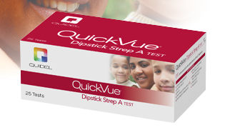 Schnelltest für Infektionskrankheiten - QuickVue® - Quidel - A-Streptokokken / Labor / Rachenraum