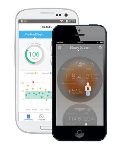IOS-Applikation / für Vitalzeichen-Telemonitoring - MyVitals - iHealth - für Patientendatenverwaltung