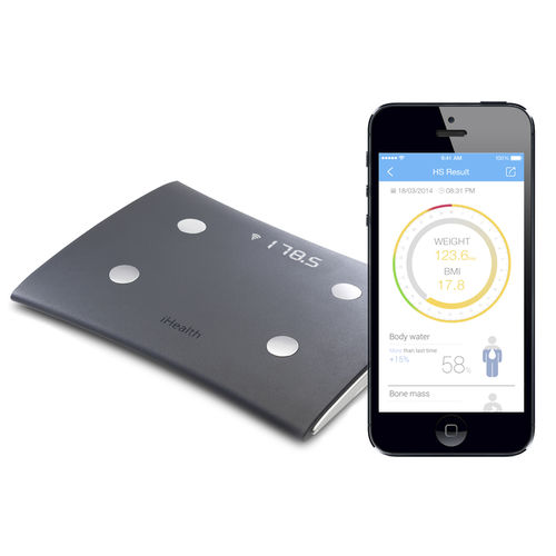 Körper-Analysewaage / Bioimpedanzmessung - HS5 - iHealth - Plattform / smartphonefähig / kabellos