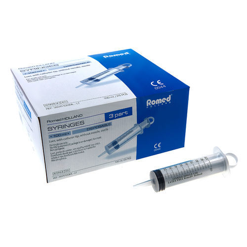Spritze / 100 ml - 3SYR100ML-LT - Romed Holland - Einweg / steril / mit Katheterspitze