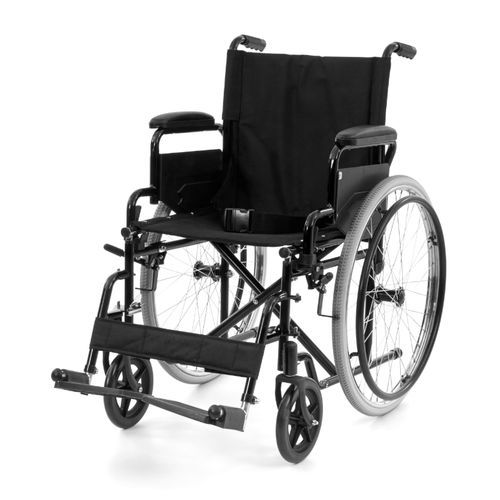 Manueller Rollstuhl - WHE-01-BLACK - Romed Holland - zur Nutzung im Freien / für den Innenbereich / schwarz