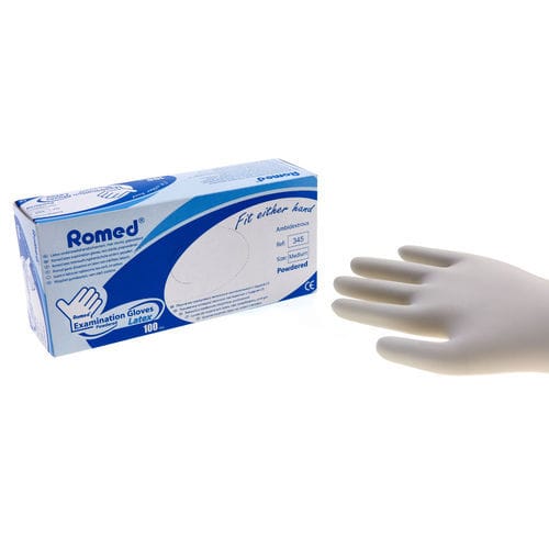 Latexhandschuh - 335 - Romed Holland - für Untersuchungen / unsteril / 100er-Packung