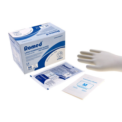 Latexhandschuh - 505 - Romed Holland - für Untersuchungen / steril / M