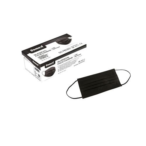 OP-Maske / IIR-Typ - MASK-B - Romed Holland - 50er-Packung / schwarz / zum Einmalgebrauch