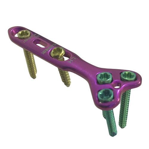Kompressionsplatte für Zehenglied - HJ-Mini VA-LOC 06 - Health-Joy Medical - mit Verriegelung / Titan