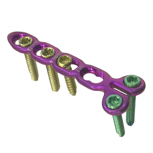 Kompressionsplatte für Zehenglied - HJ-Mini LCP 02 - Health-Joy Medical - mit Verriegelung / Titan