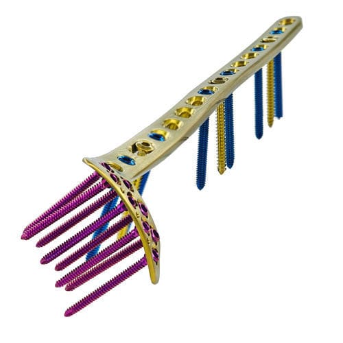 Kompressionsplatte für Tibia - HJ-Small VA-LCP 32 - Health-Joy Medical - distal / anterolateral / mit Verriegelung