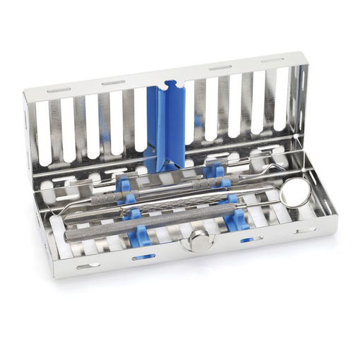 Sterilisierkassette für zahnärztliche Instrumente - 182069 - NICHROMINOX - perforiert / Edelstahl