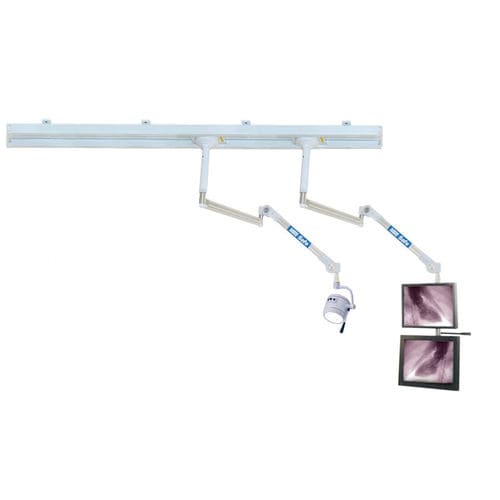 Knickarm-Tragarm - Hercules® - AADCO Medical - für Monitor / für Chirurgie / schienenmontiert