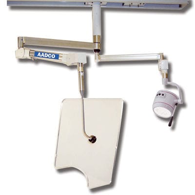 Röntgenstrahlen-Strahlenschutzschild - Hercules® - AADCO Medical - deckenmontiert / mit OP-Leuchte