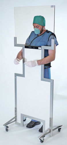 Röntgenstrahlen-Strahlenschutzschild - RayShield® - AADCO Medical - mobil / mit Fenster / mit Handschuhöffnung