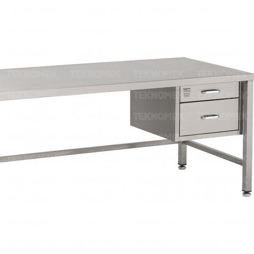 Rechteckiger Schreibtisch - TLDE-SDA0200 - TEKNOMEK - 2 Schubladen / für Open Space
