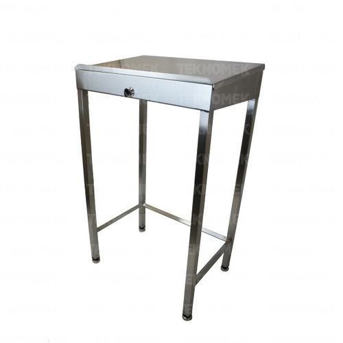 Quadratischer Schreibtisch - DEWR series - TEKNOMEK - mit Schublade / für Open Space