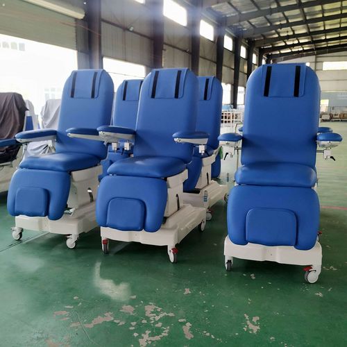 Elektrischer Blutentnahmesessel - Nanning Passion Medical Equipment - dreiteilig / auf Rollen / mit Fußstütze