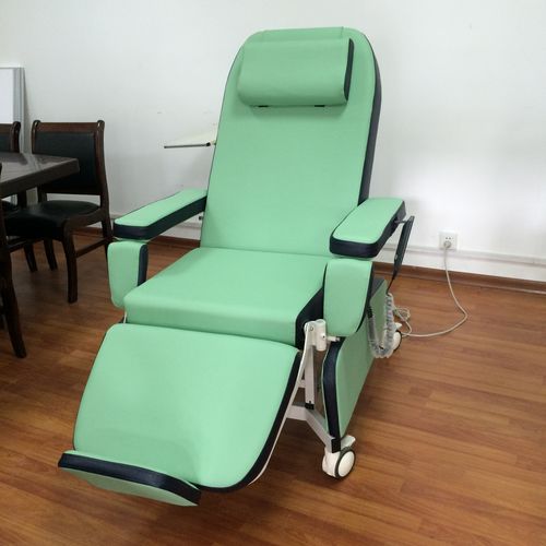 Elektrischer Blutentnahmesessel - PY-YD-810 upgraded - Nanning Passion Medical Equipment - dreiteilig / auf Rollen / Trendelenburg