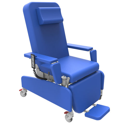 Elektrischer Blutentnahmesessel - PY-YD-810 - Nanning Passion Medical Equipment - dreiteilig / auf Rollen / Trendelenburg