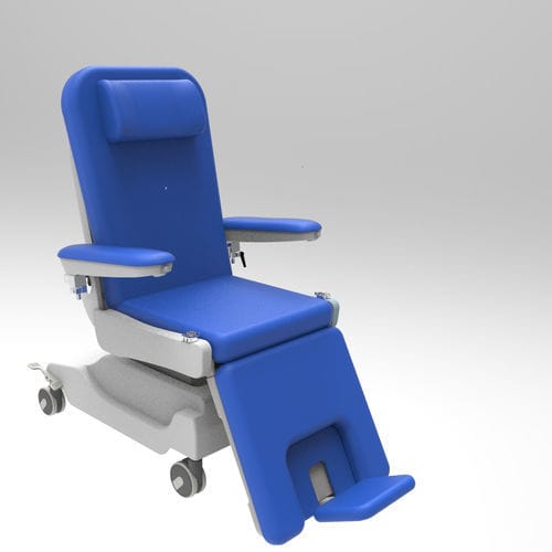 Elektrischer Hämodialysesessel - PY-YD-410 - Nanning Passion Medical Equipment - dreiteilig / für Chemotherapie / auf Rollen